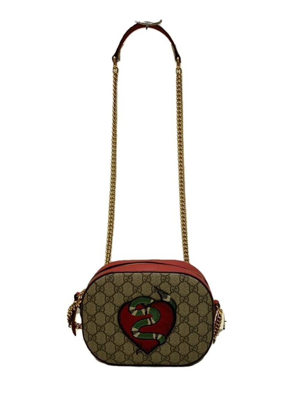 Gucci Chain Shoulder Bag GG Supreme RED